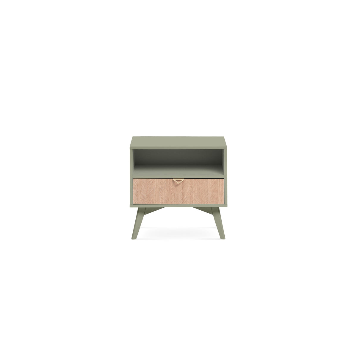 Mandala Bedside Table with Drawer and Open Shelf 54x54 cm, Boho Style – photo 16