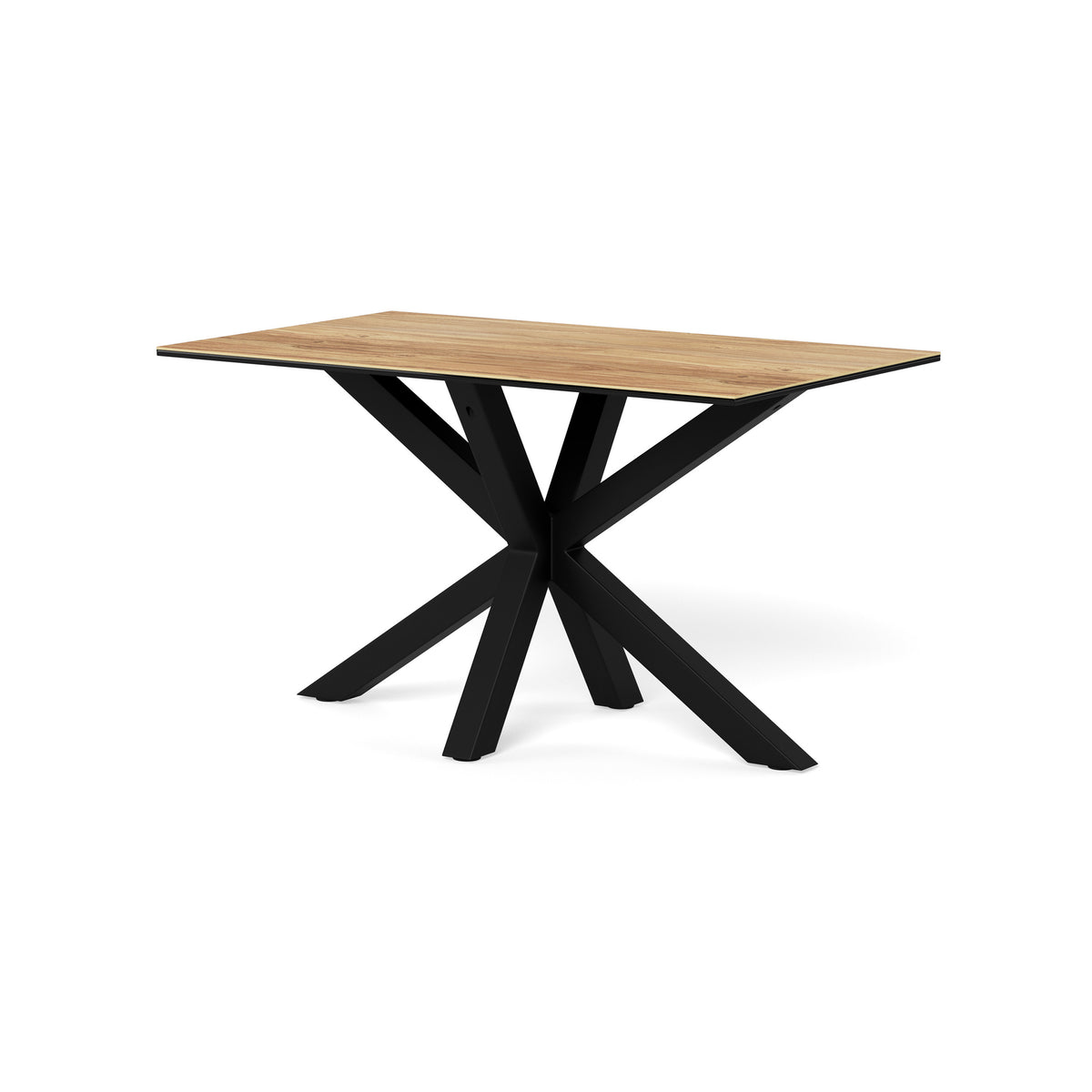 Oryss Classic Dining Table, Industrial Style – Black, 135x76