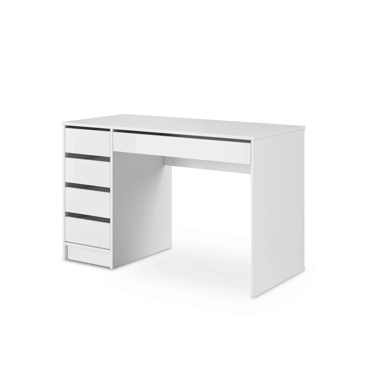 Adia Dressing Table with Mirror and LED Lighting 120x75 cm, Modern Style – angled view
