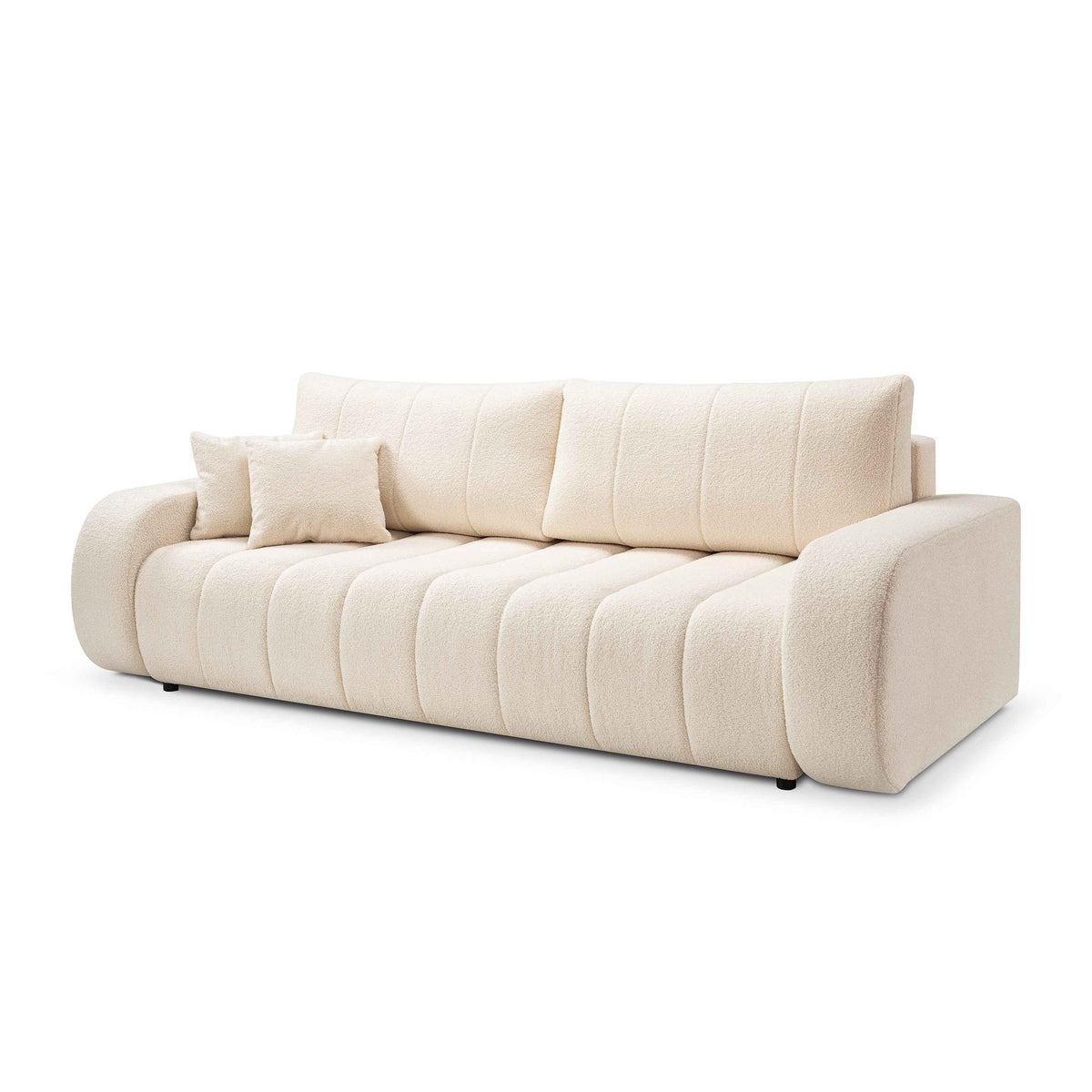 Baloa 3 Seater Sofa Bed 144x200, Scandinavian Style – angled view | Pillovely