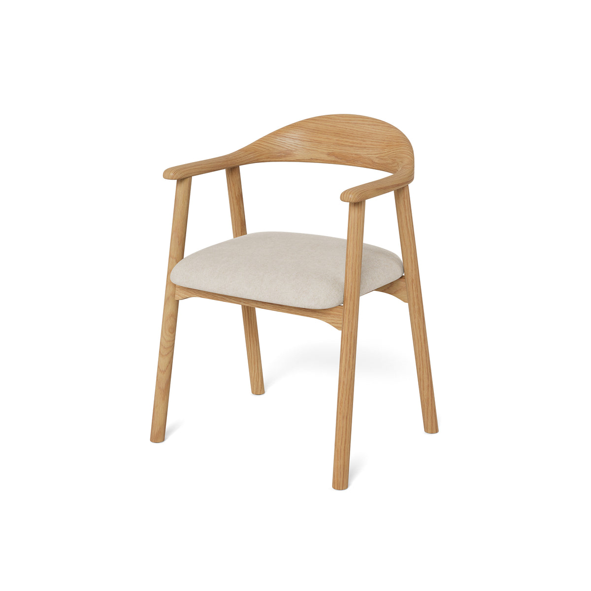 Hikari Set of Two Dining Chairs, Scandinavian Style – angled view