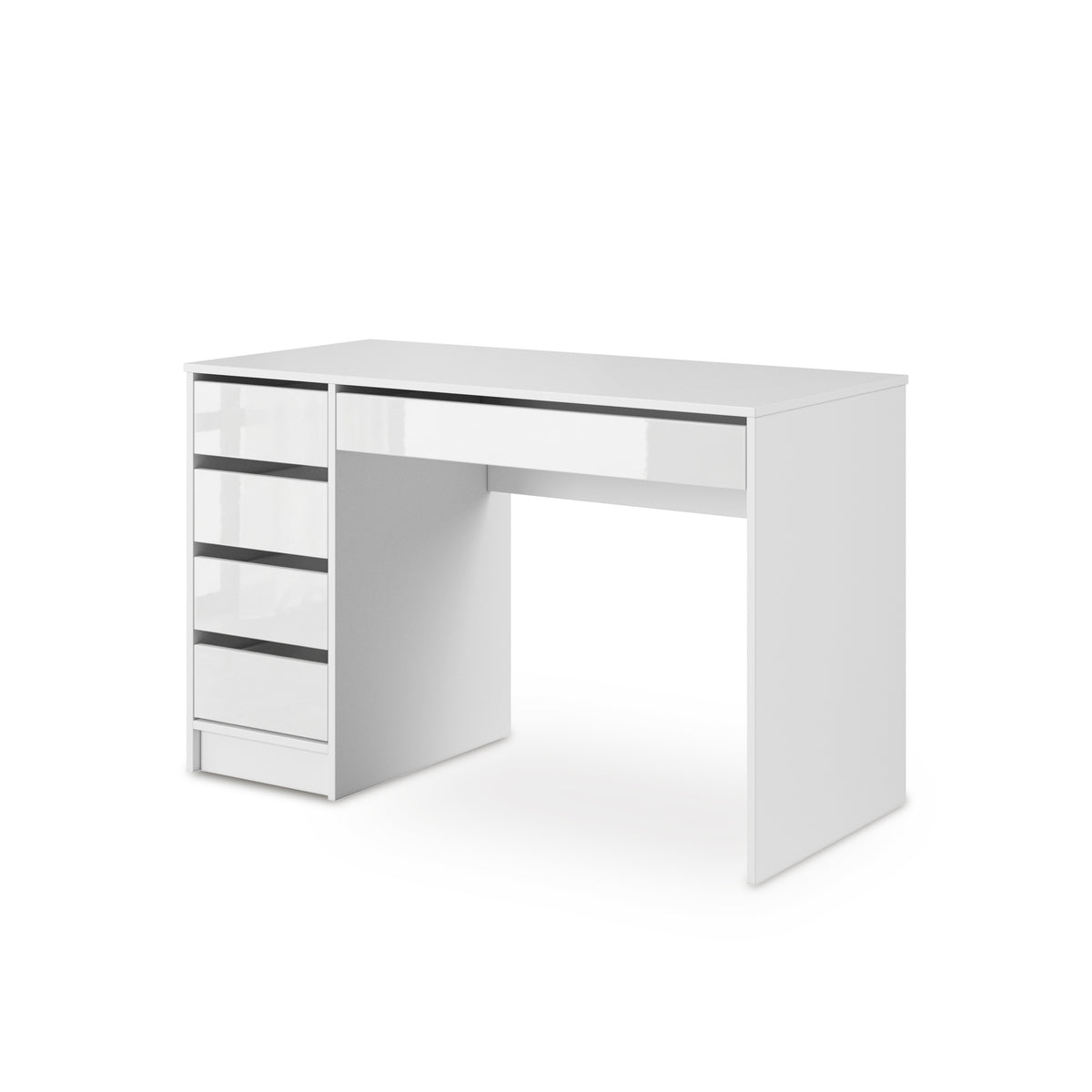 Adia Desk with Drawers 120x75 cm, Minimalist Style – White gloss