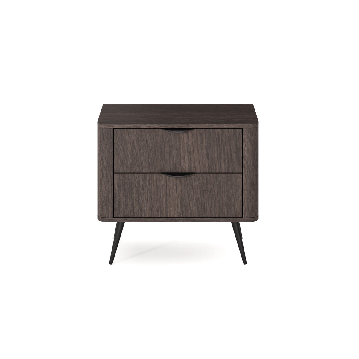 Velia Bedside Table with 2 Drawers 63x55 cm, Soft Loft Style – front view