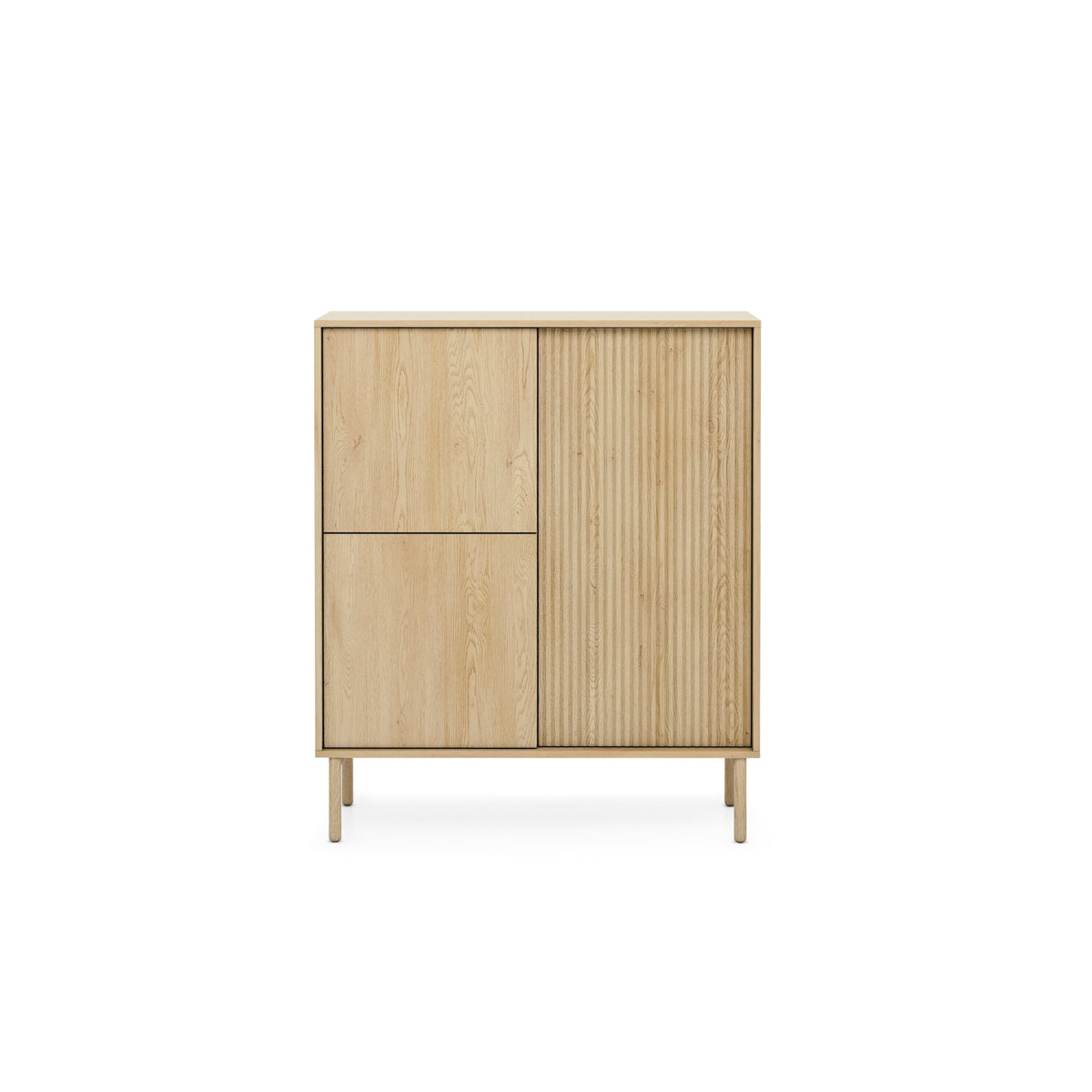 Viola 3-door Sideboard 104x122, Japandi Style – front view