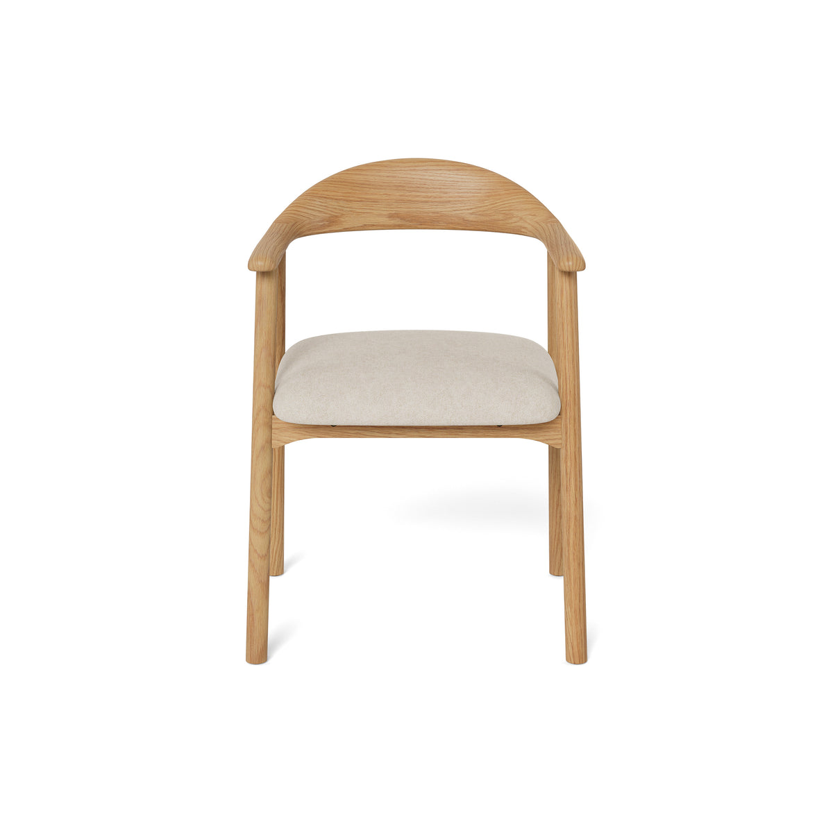 Hikari Set of Two Dining Chairs, Scandinavian Style – front view