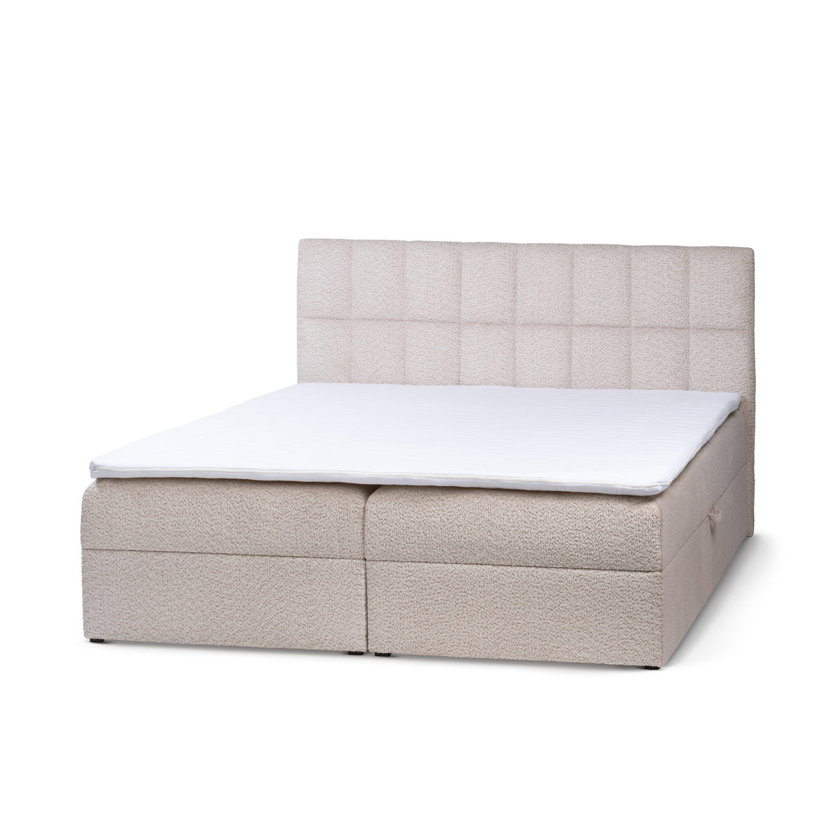Bazy Continental Divan Bed with Storage, Glamour Style – Quartz Ash (ABRIAMO 02), 200