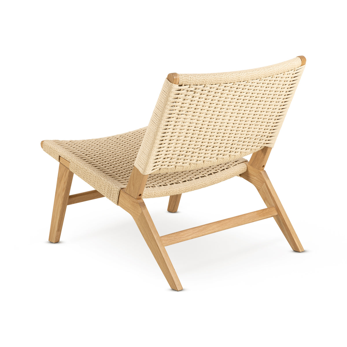 Eren Lounge Chair with Paper Plait Weave, Scandinavian Style – back view