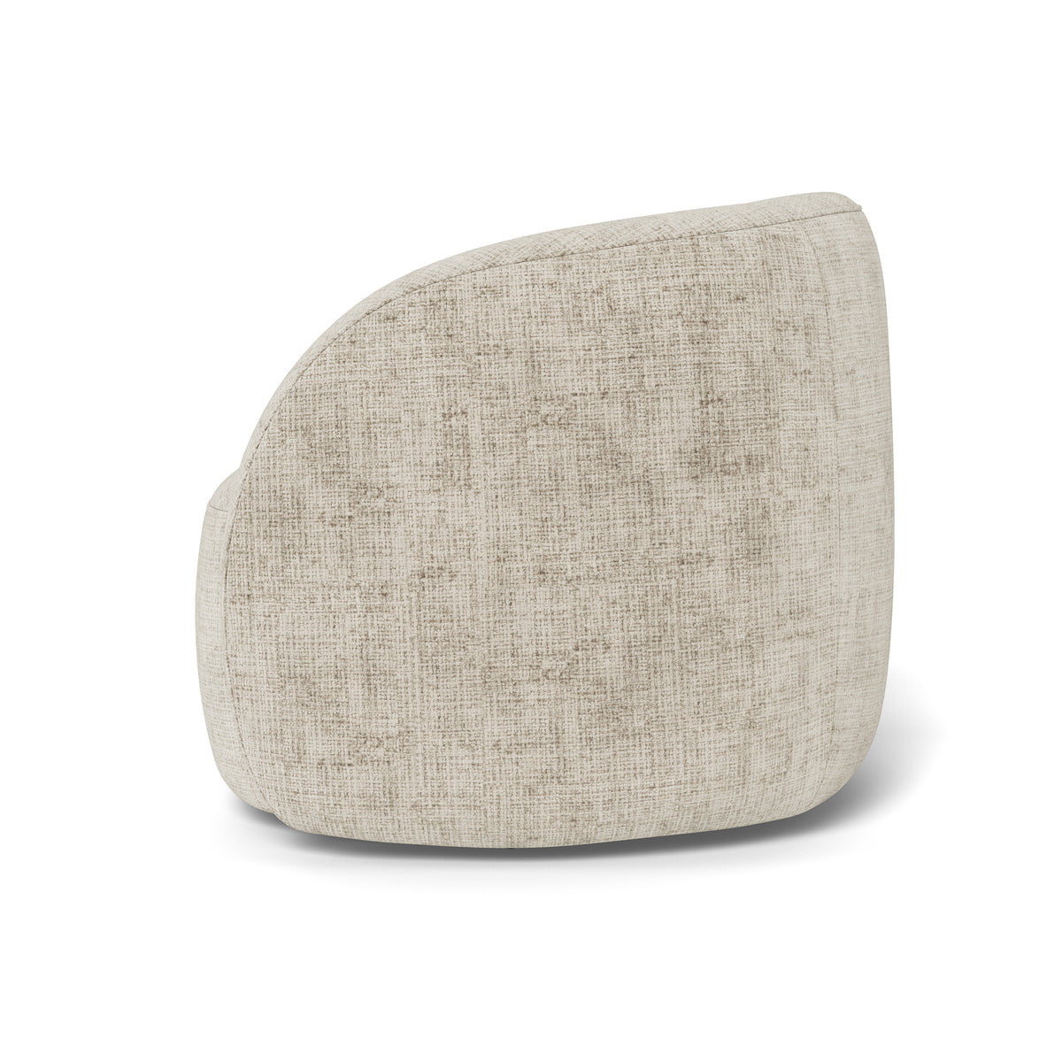 Setum Swivel Armchair with Soft Seat, Modern Style – side view