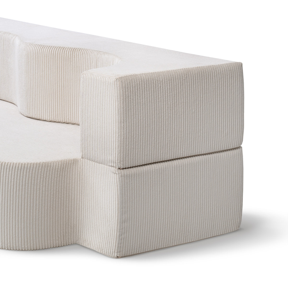 Kamelia Freestanding Foam Sofa Bed 200 cm, Japandi Style – close-up of details and texture