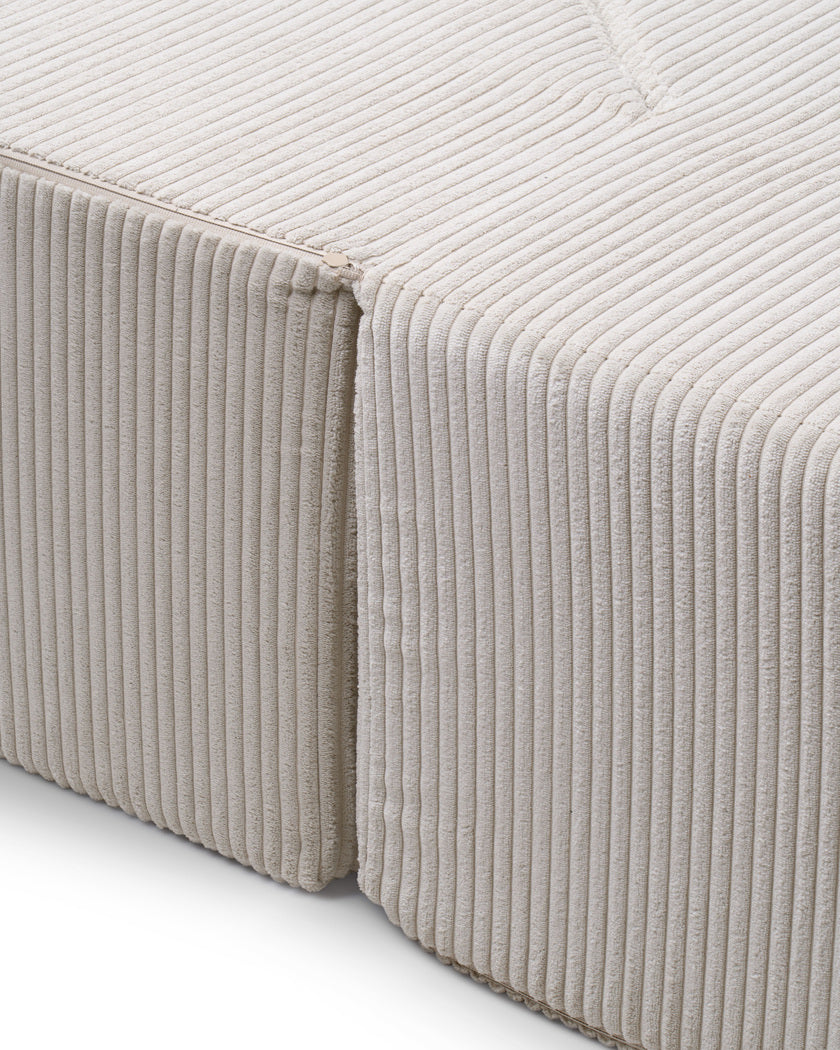 Kamelia Freestanding Foam Sofa Bed 200 cm, Japandi Style – close-up of details and texture