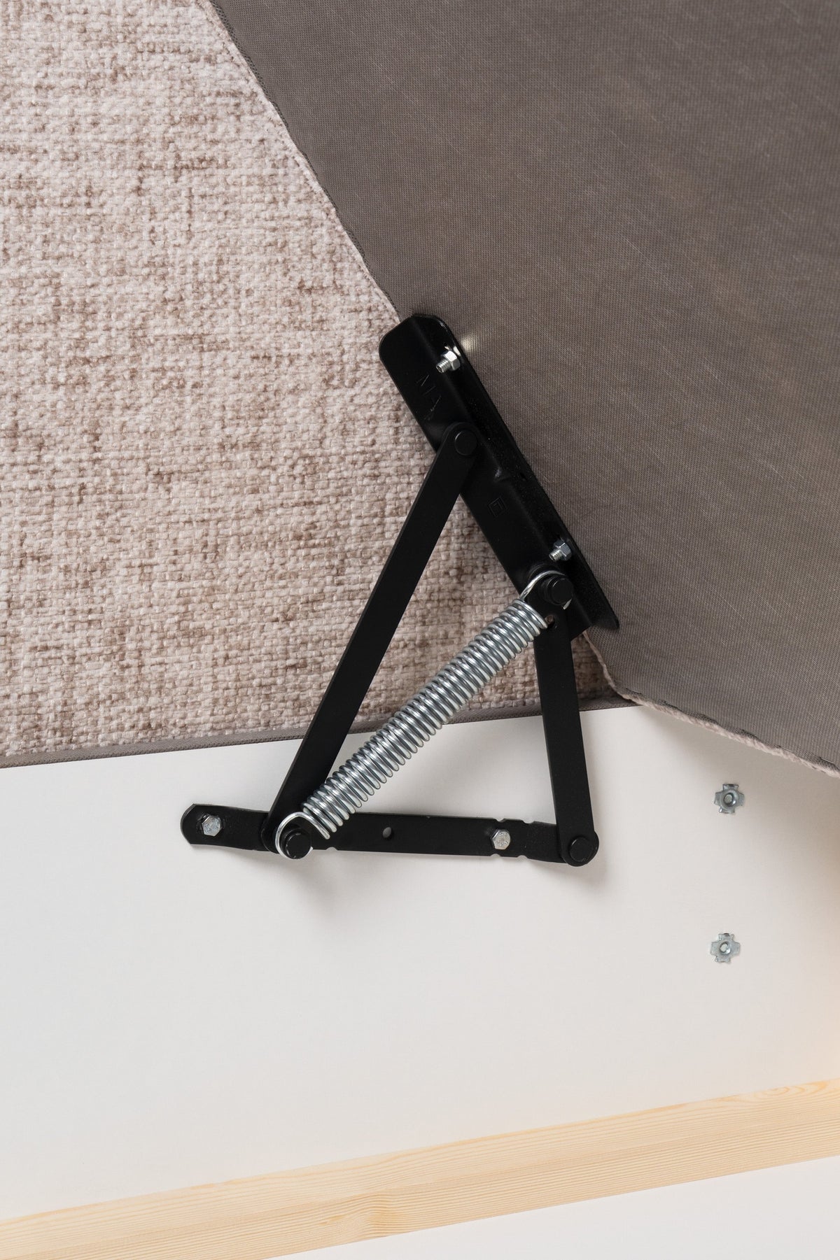Gory Continental Divan Bed with Storage, Minimalist Style – close-up of details and texture