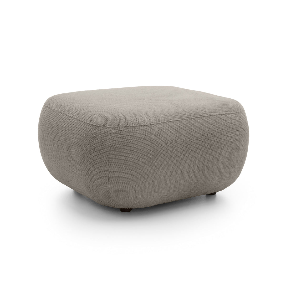 Olemo Relaxation Pouffe 75x39 cm made of PUR Foam, Japandi Style, Aragon Fabric – Stone Mist (ARAGON 20)