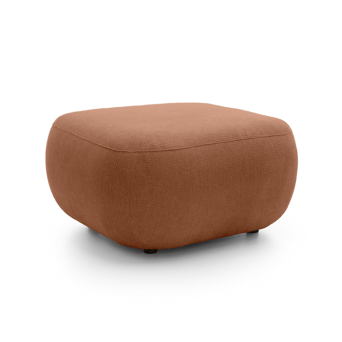 Olemo Relaxation Pouffe 75x39 cm made of PUR Foam, Japandi Style, Aragon Fabric – Cinnamon Matte (ARAGON 56)