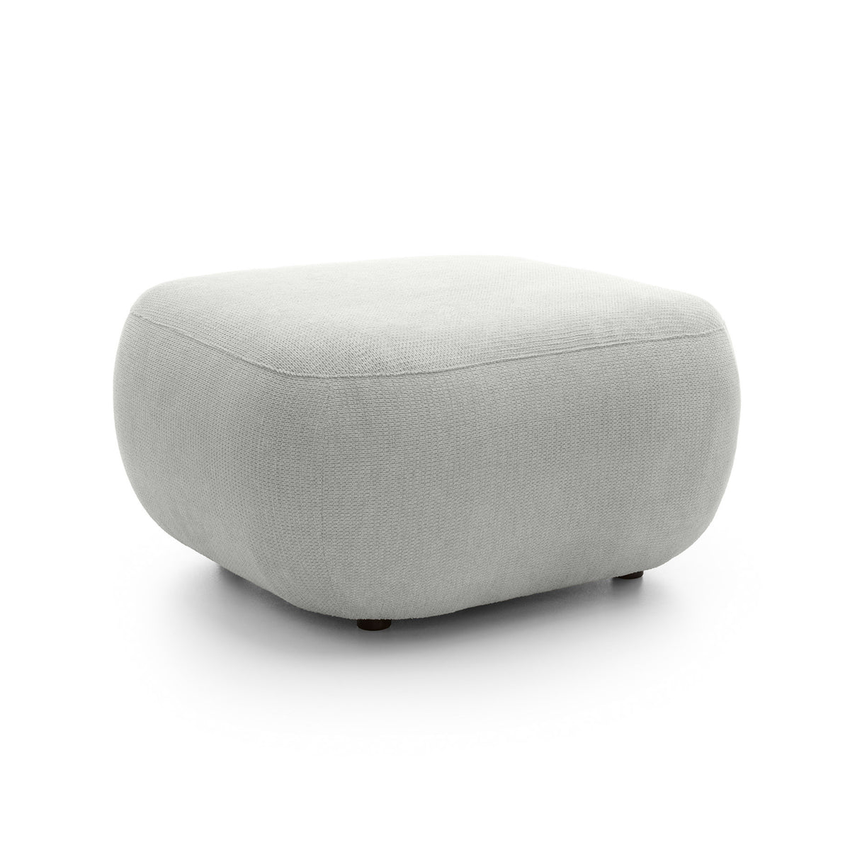 Olemo Relaxation Pouffe 75x39 cm made of PUR Foam, Japandi Style, Aragon Fabric – Ashy Taupe (ARAGON 80)