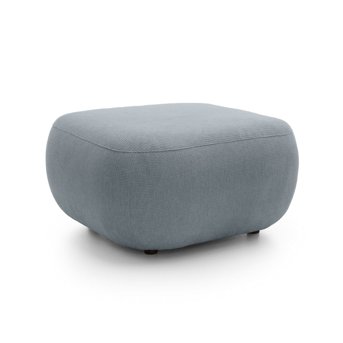 Olemo Relaxation Pouffe 75x39 cm made of PUR Foam, Japandi Style, Aragon Fabric – Gray-Blue Mist (ARAGON 90)