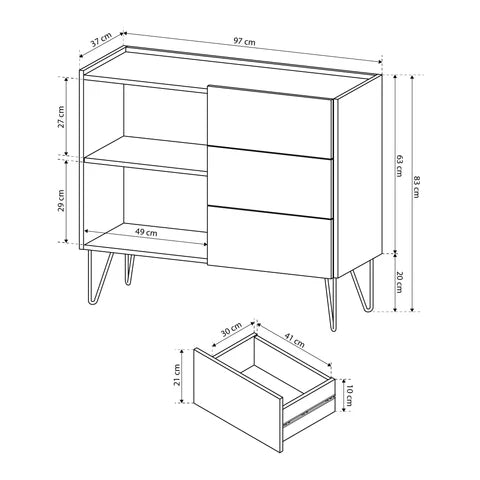 Ballada Sideboard 97x83, Glamour Style – photo 6