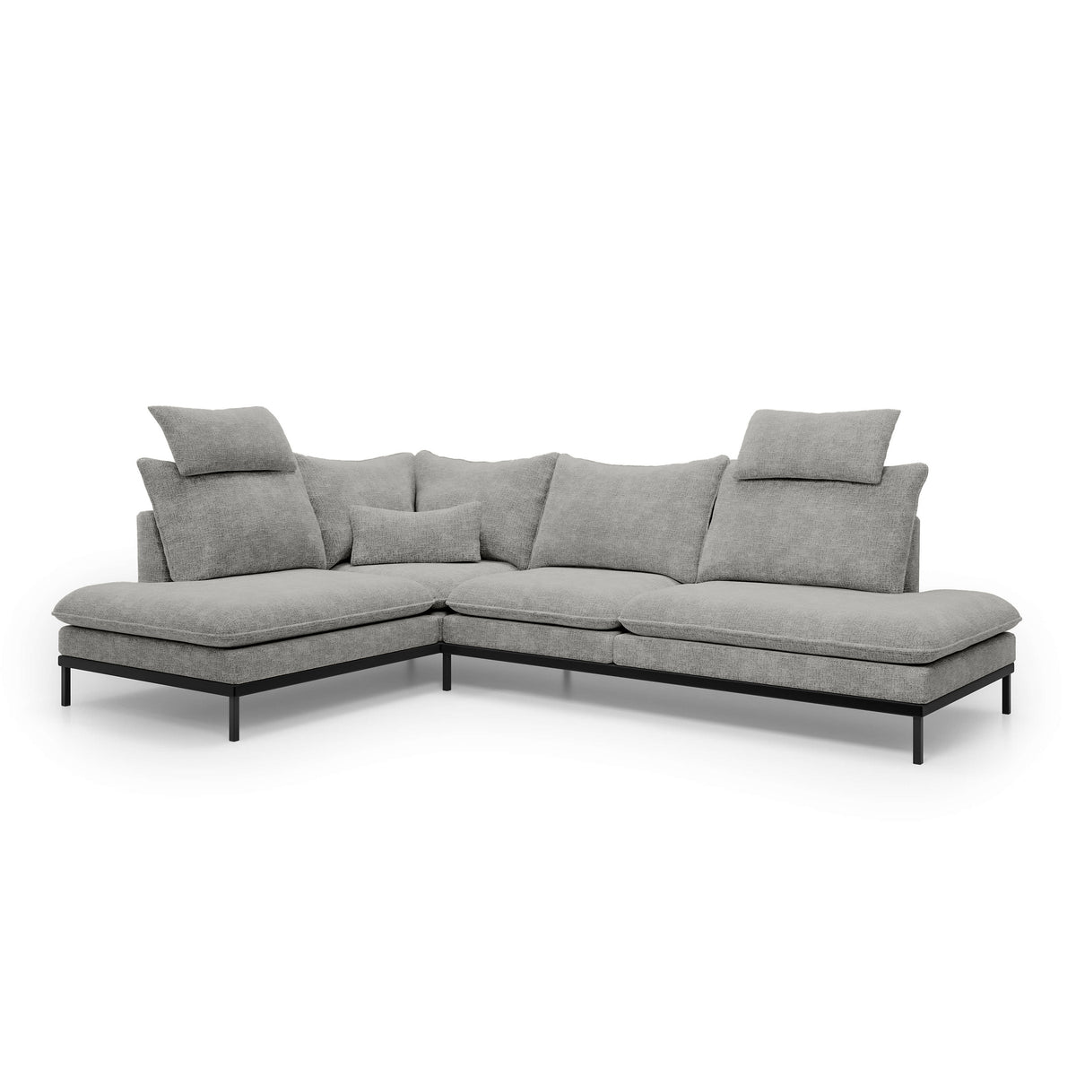 Leafy 4 Seater Premium Corner Sofa 293×198 cm, Elegant Style – Left-Sided, Ashen Taupe (CREMONA 85)