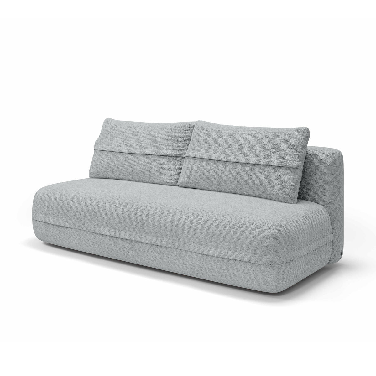 Lento 2 Seater Sofa Bed 206 cm, Minimalist Style – Steel Pearl (CREMONA 81)