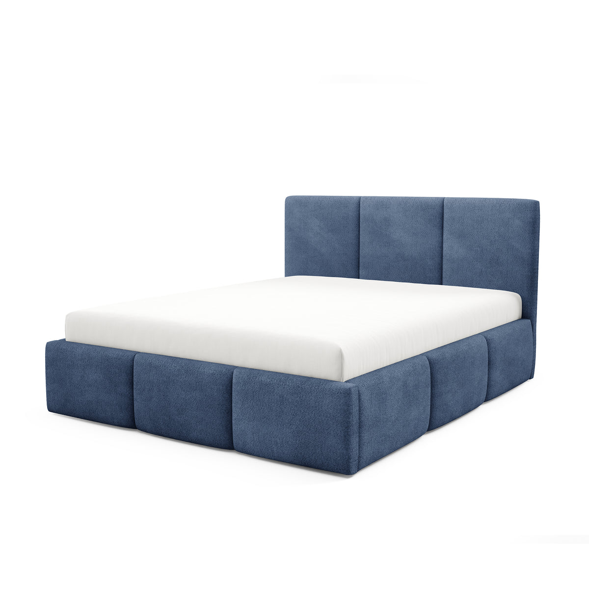 Gestoffeerd bed met opbergruimte in verschillende maten, in moderne stijl, stof Coral | Melora Nie Diepte van de Oceaan (CORAL 05)