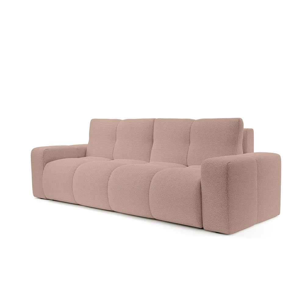 Soso 3 Seater Sofa Bed 149x200 with Storage, Modern Style – Rose Fluff (CURIO 60)