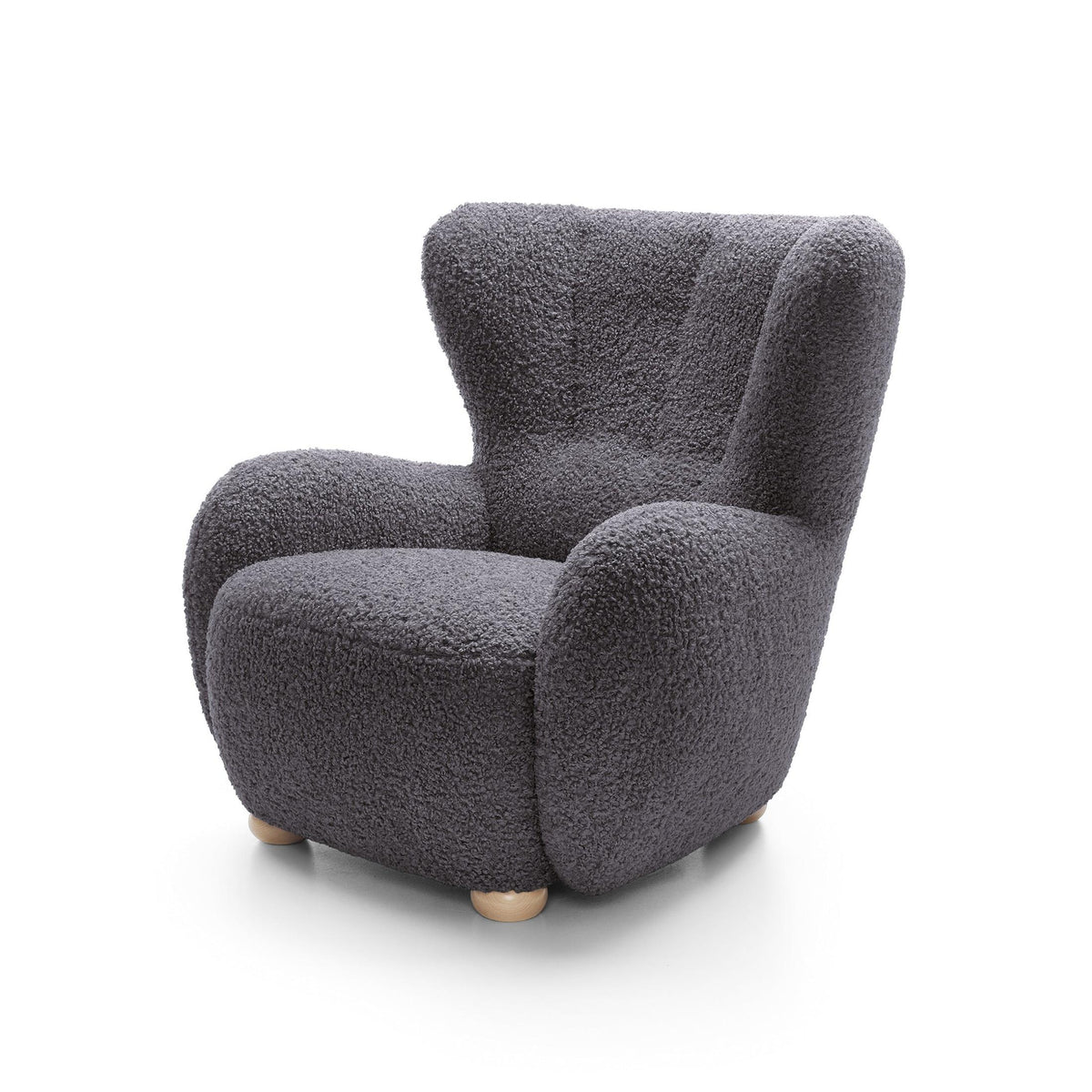 Tedi Armchair 88 cm, Scandinavian Style – Black Ebony (ROLF 08), Beech