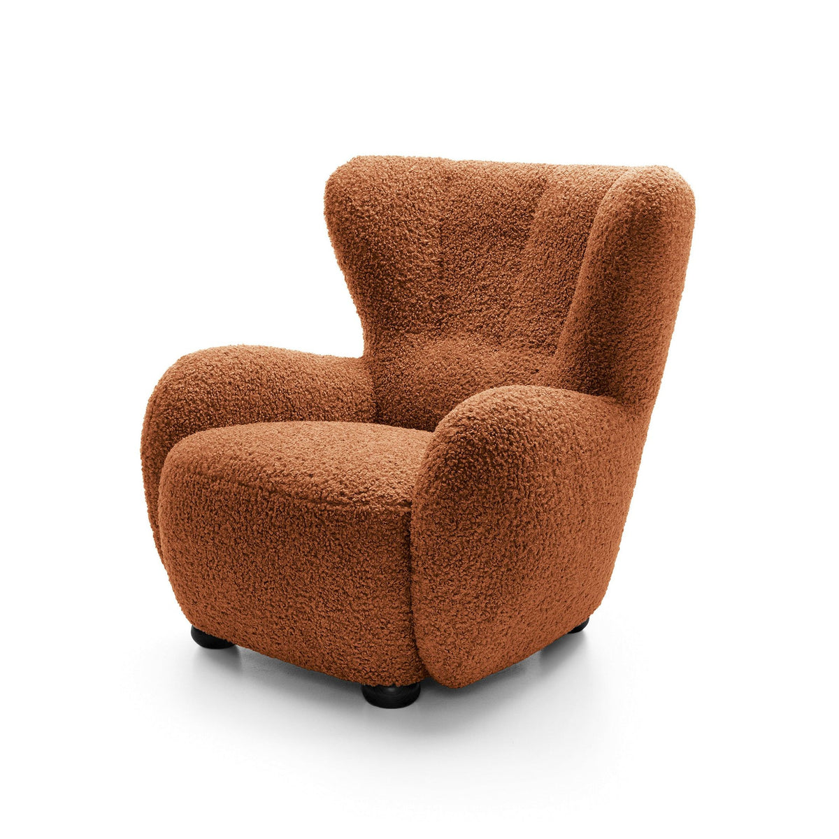 Tedi Armchair 88 cm, Scandinavian Style – Mahogany Matte (ROLF 10), Black