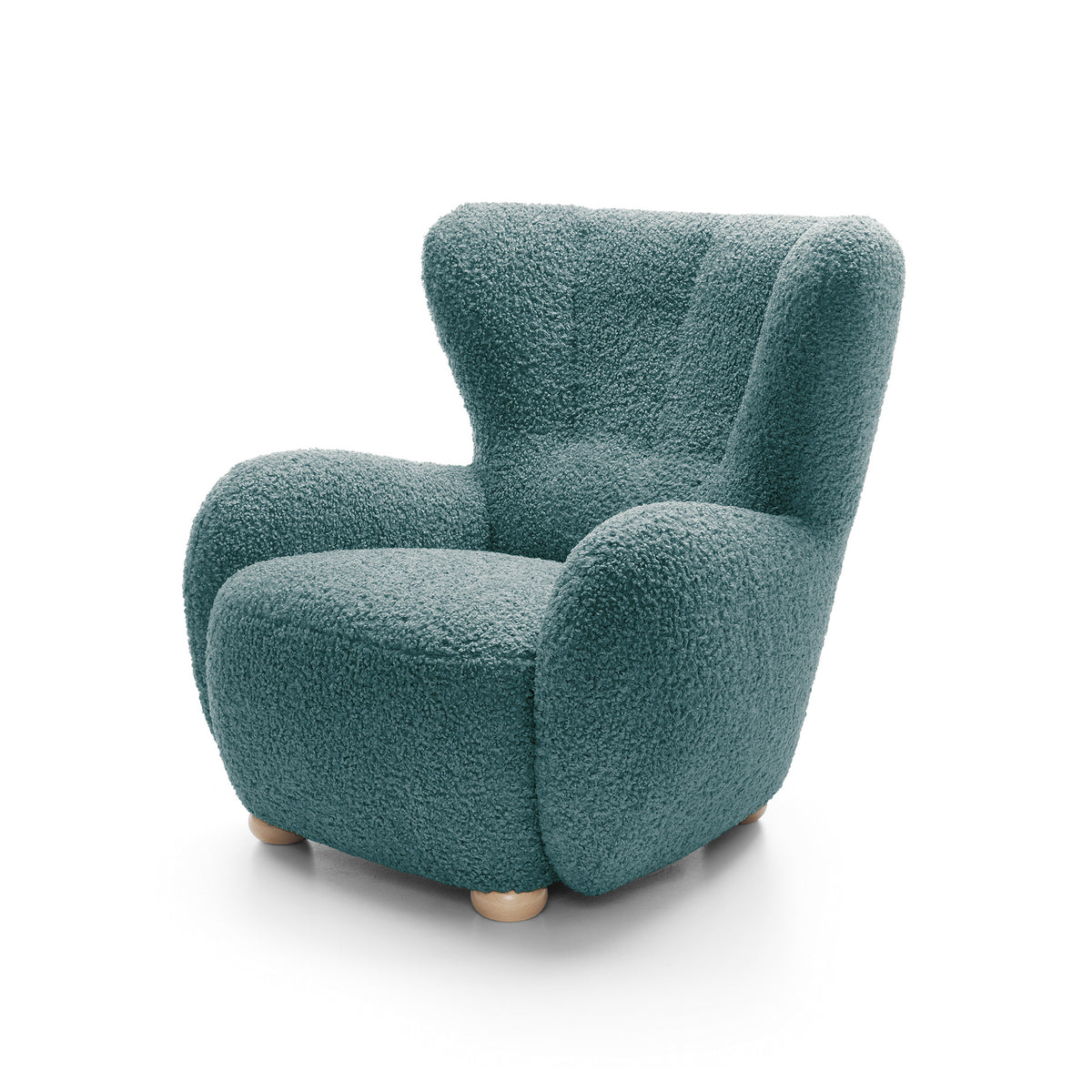 Tedi Armchair 88 cm, Scandinavian Style – Atlantic Graphite (ROLF 17), Beech