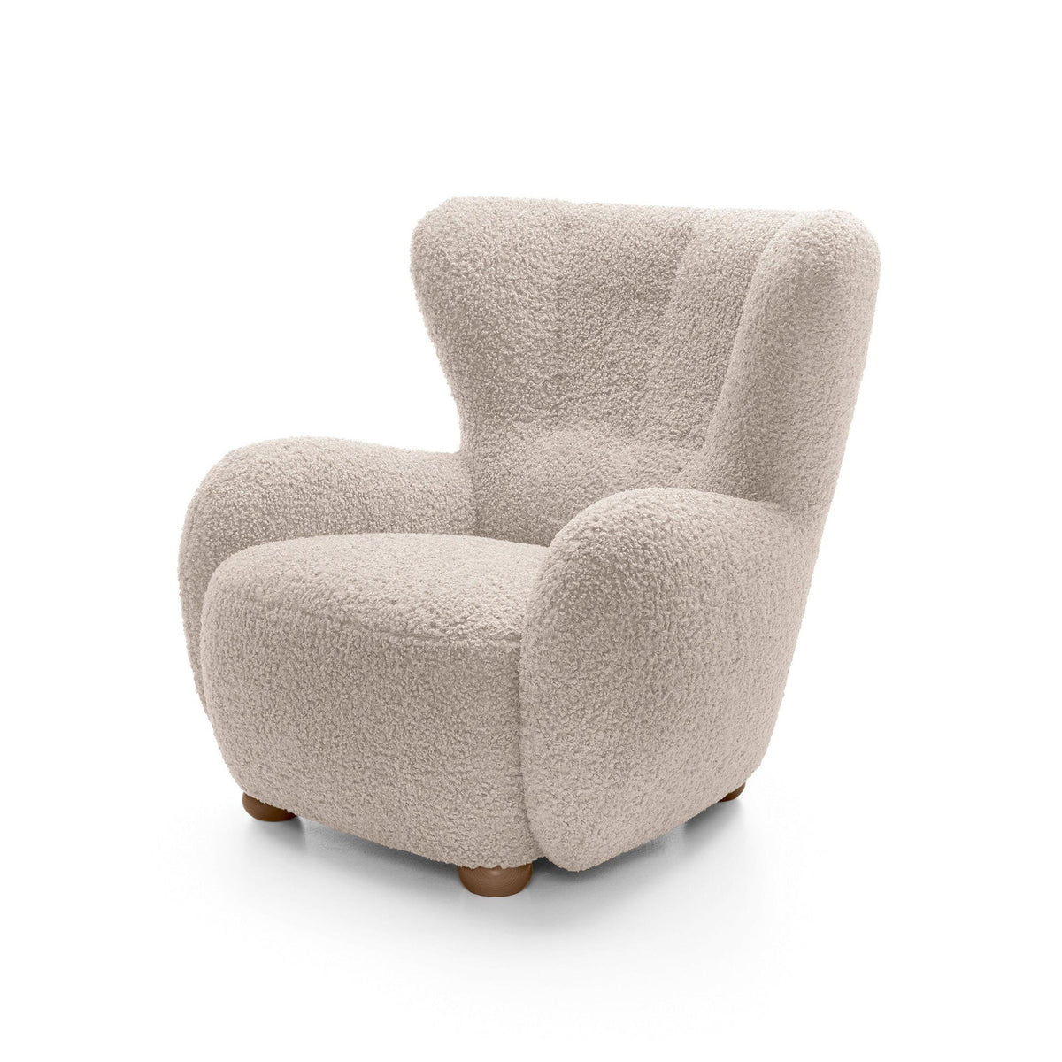 Tedi Armchair 88 cm, Scandinavian Style – Caramel Sand (ROLF 02), Oak