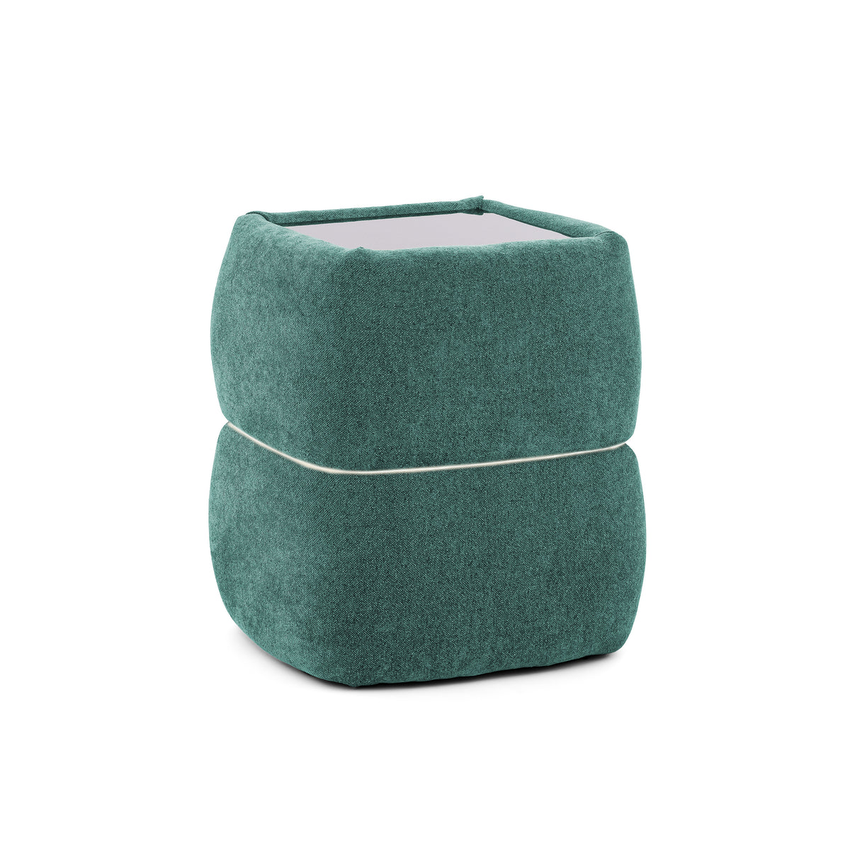 Puffra Bedside Table 47x53 Without Drawers, Minimalist Style – Turquoise Bay (DOHA 10)