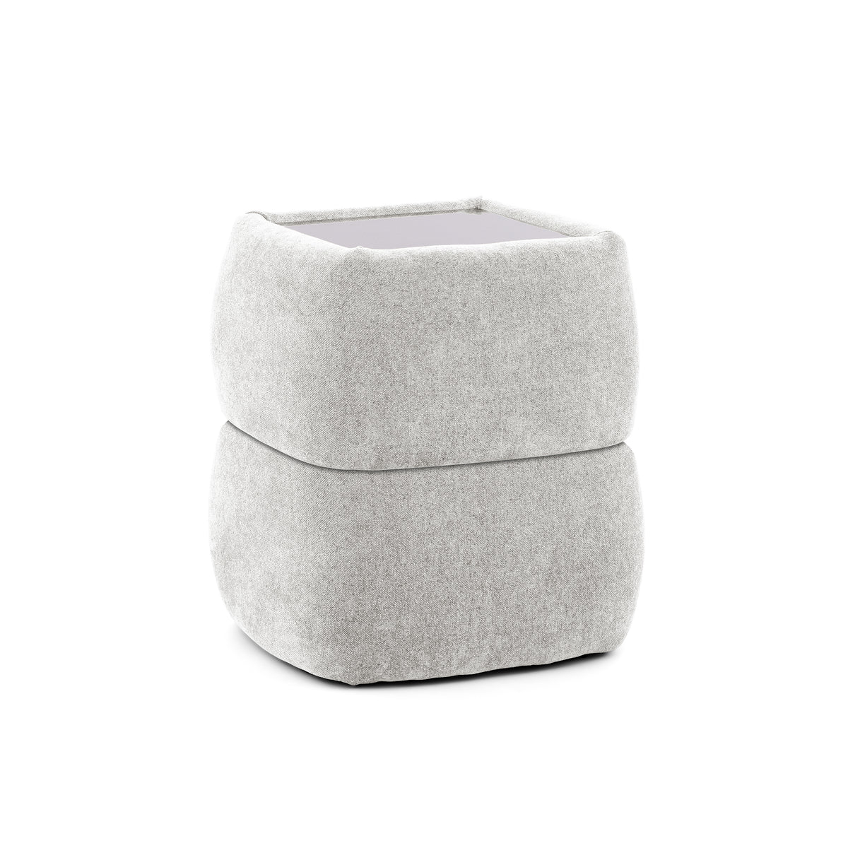 Puffra Bedside Table 47x53 Without Drawers, Minimalist Style – Silky Ash (DOHA 15)