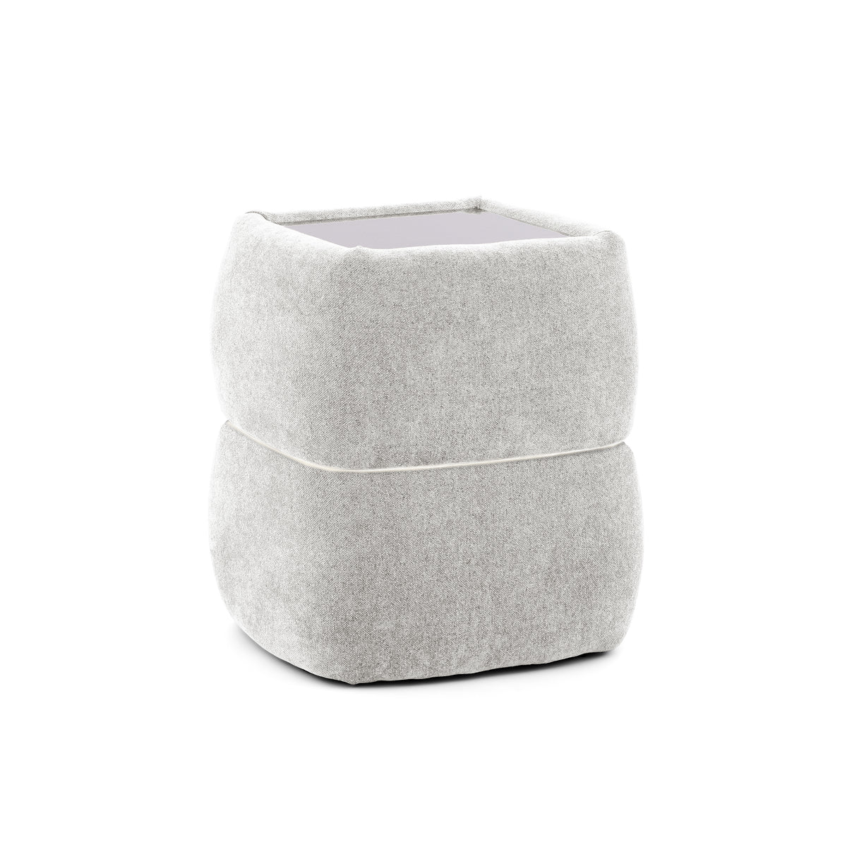 Puffra Bedside Table 47x53 Without Drawers, Minimalist Style – Silky Ash (DOHA 15)