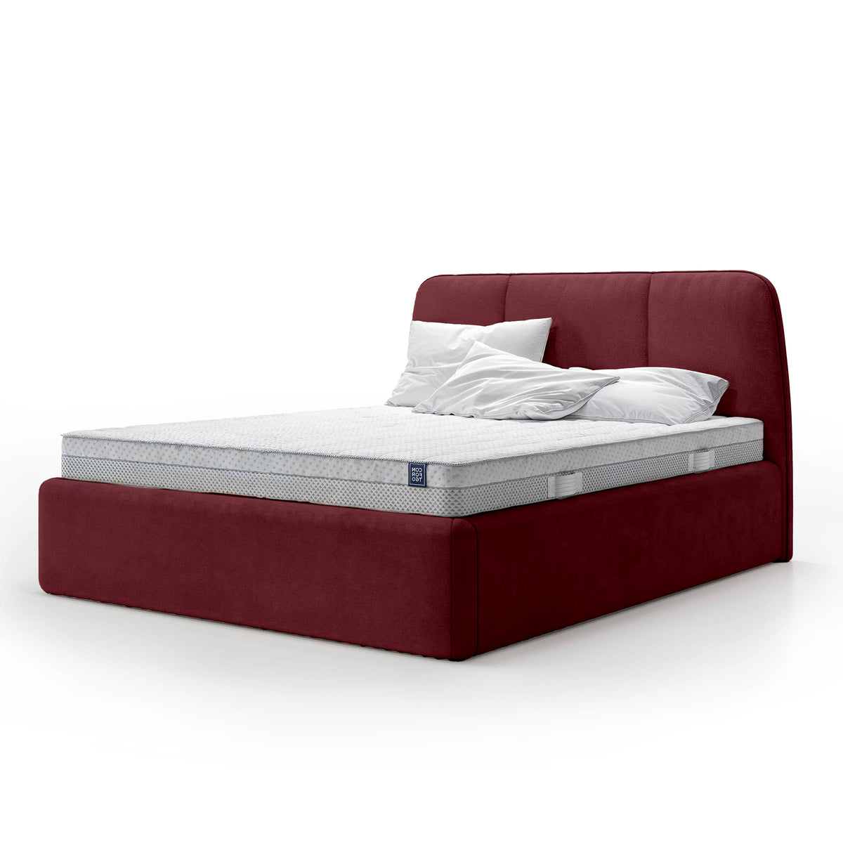 Elle Upholstered Ottoman Bed with Large Storage, Soft Minimalism Style – Ruby Matte (VOUGE 07), 200