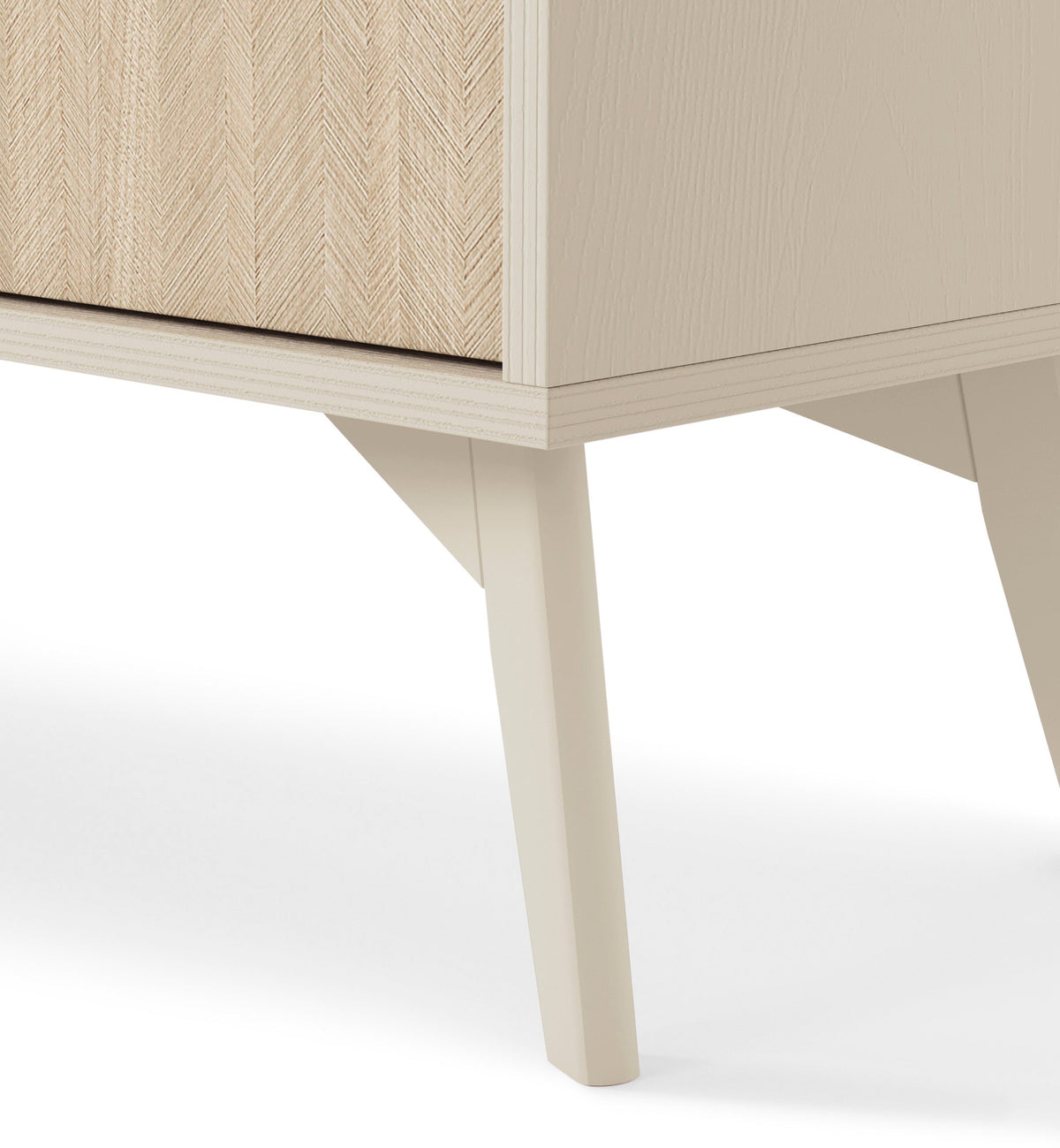 Mandala Bedside Table with Drawer and Open Shelf 54x54 cm, Boho Style – close-up of details and texture