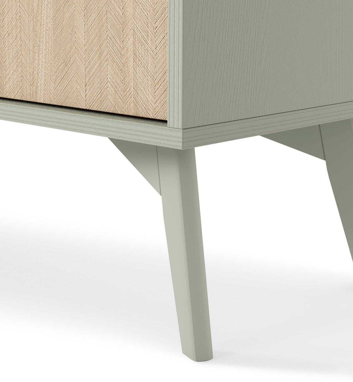 Mandala Bedside Table with Drawer and Open Shelf 54x54 cm, Boho Style – close-up of details and texture