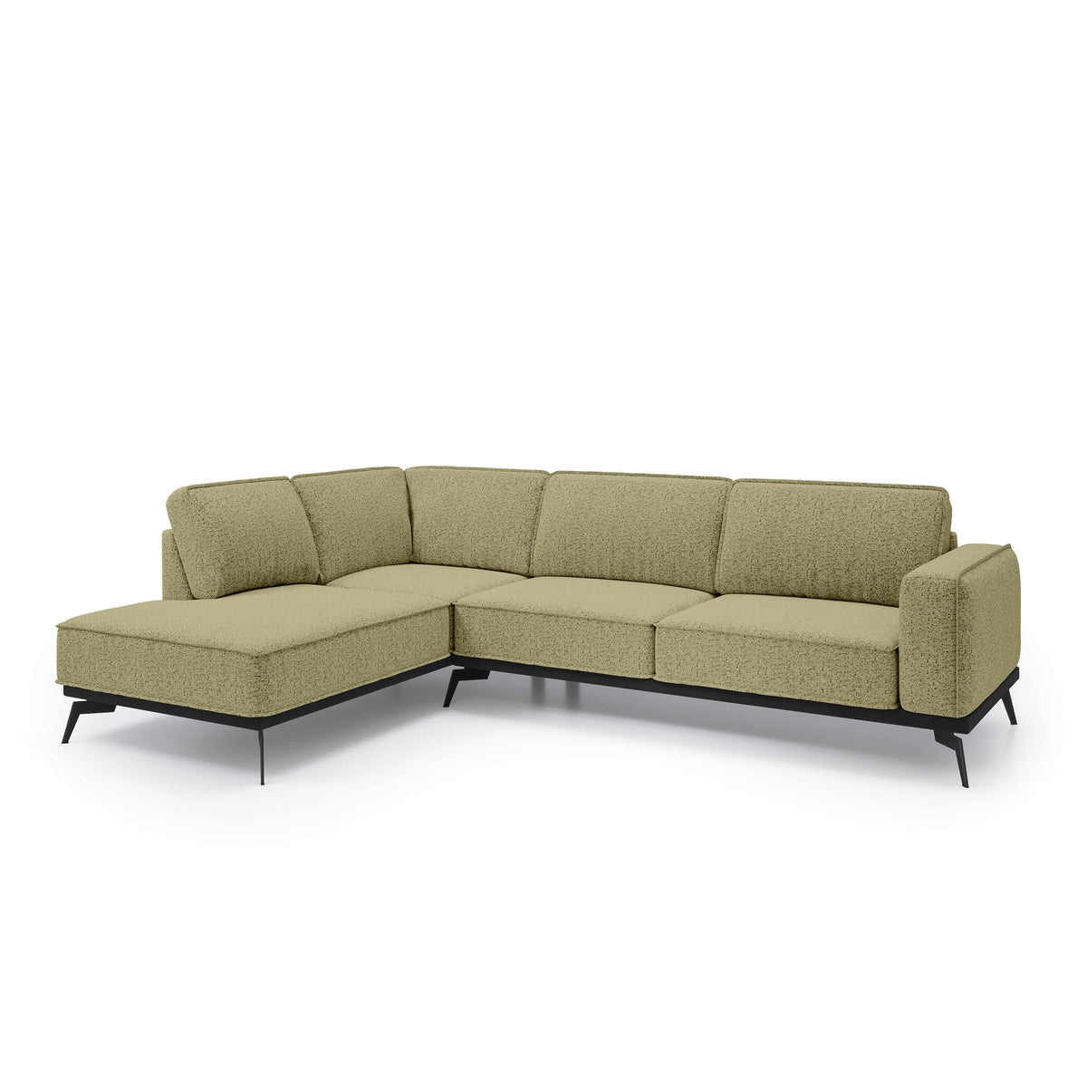 Rosalia Premium Corner Sofa 293 cm, Modern Style – Left-Sided, Golden Linen (ARAGON 35)
