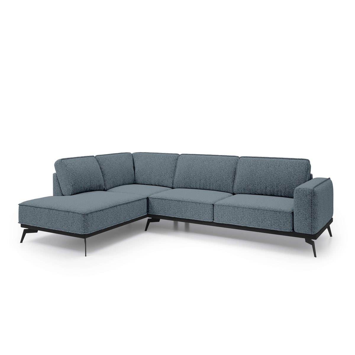 Rosalia Premium Corner Sofa 293 cm, Modern Style – Left-Sided, Granite Current (ARAGON 72)