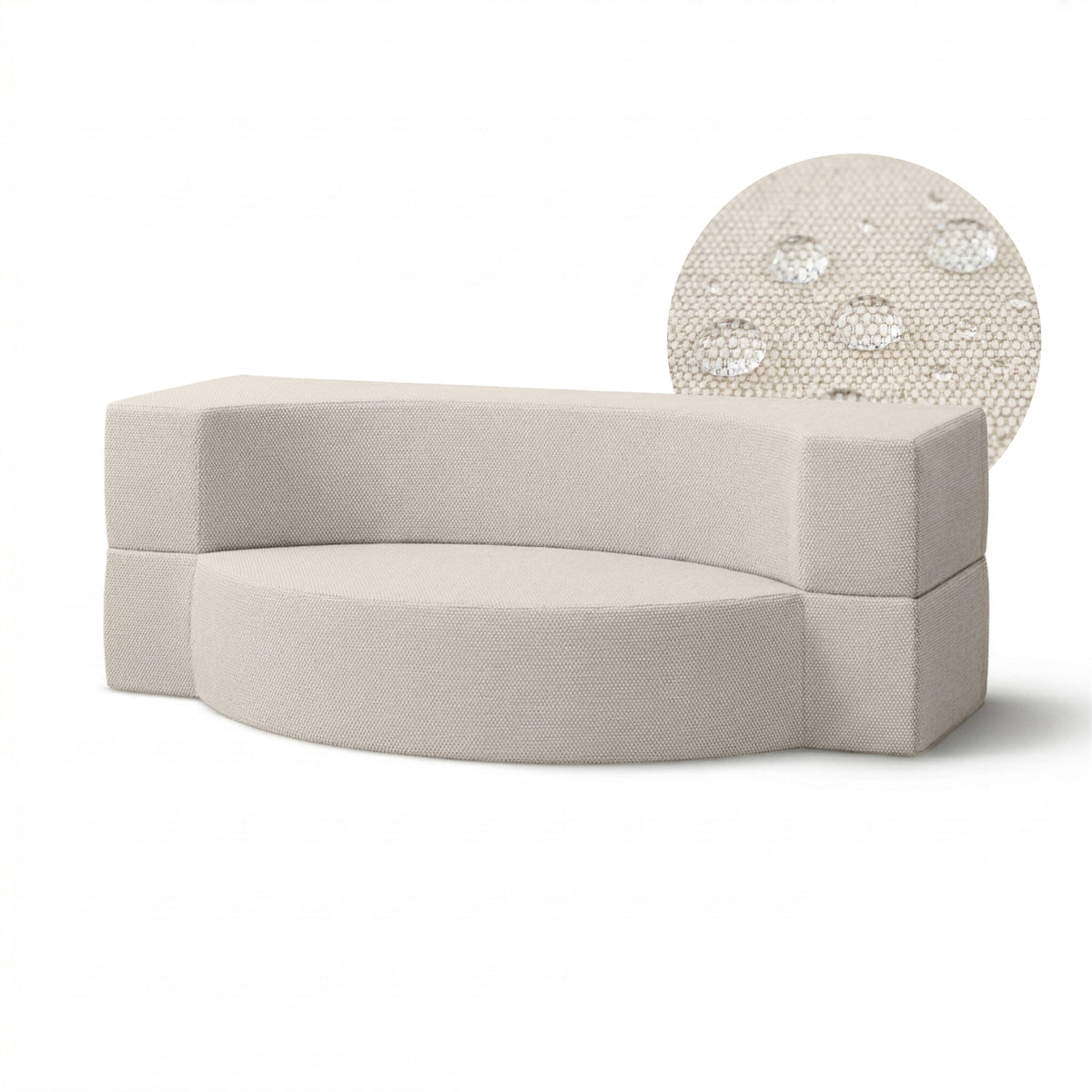 Lunaria Outdoor Foam Sofa 200x100x70 cm in Japandi Style in Harris Outdoor Fabric – main photo | Pillovely