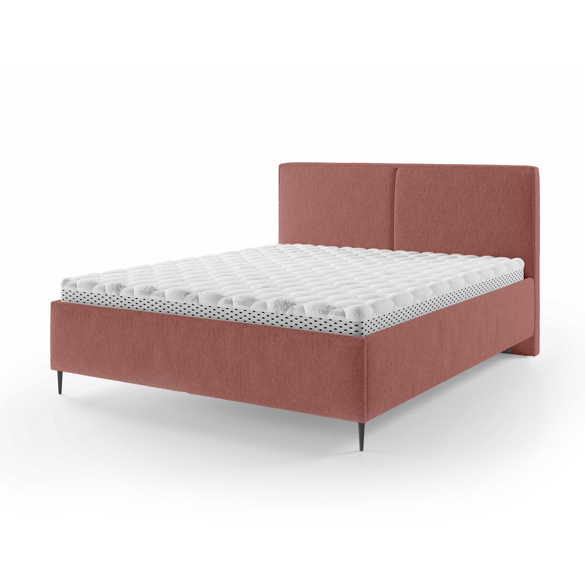 Hatti Upholstered Ottoman Bed with Storage, Minimalist Style – Brick Glow (PERFECT HARMONY 63), 180x200