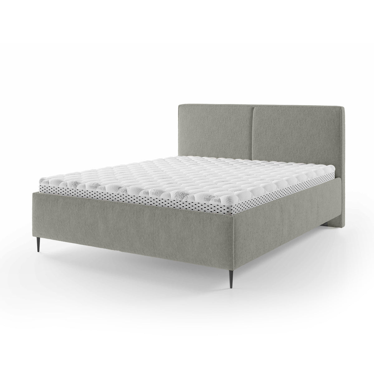 Hatti Upholstered Ottoman Bed with Storage, Minimalist Style – Sand Matte (PERFECT HARMONY 83), 180x200
