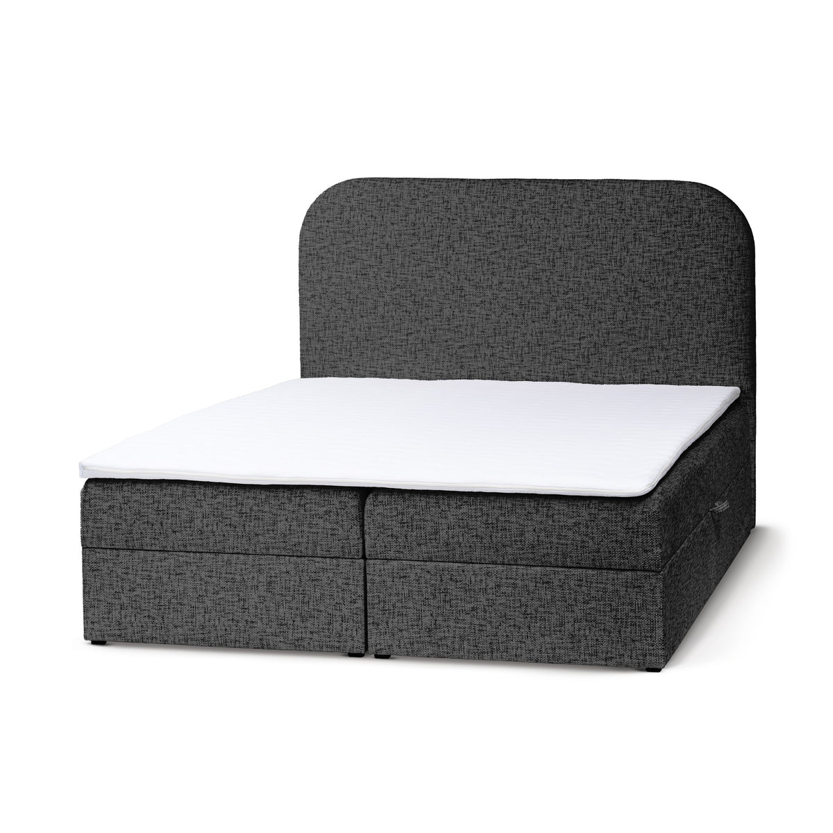 Gory Continental Divan Bed with Storage, Minimalist Style – Smoked Graphite (IMO 55), 200