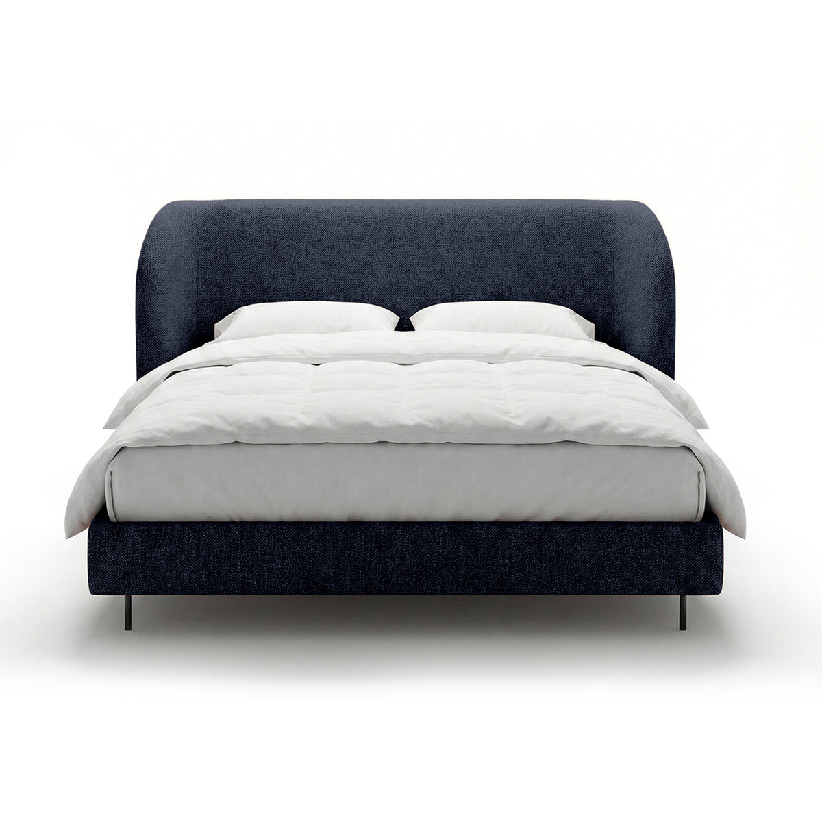 Dorida Upholstered Bed with a Smooth Headboard, Minimalist Style – photo 12