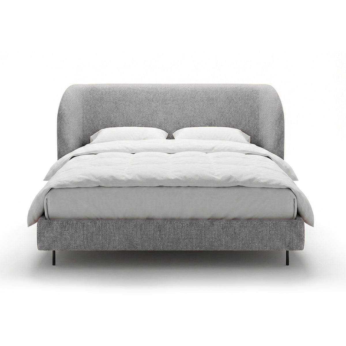 Dorida Upholstered Bed with a Smooth Headboard, Minimalist Style – photo 17