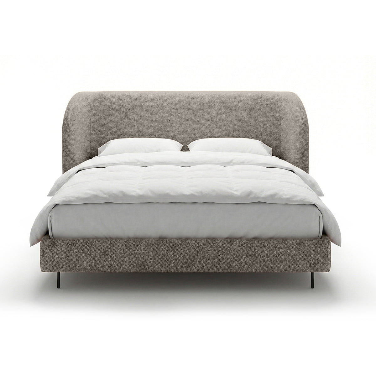Dorida Upholstered Bed with a Smooth Headboard, Minimalist Style – photo 18