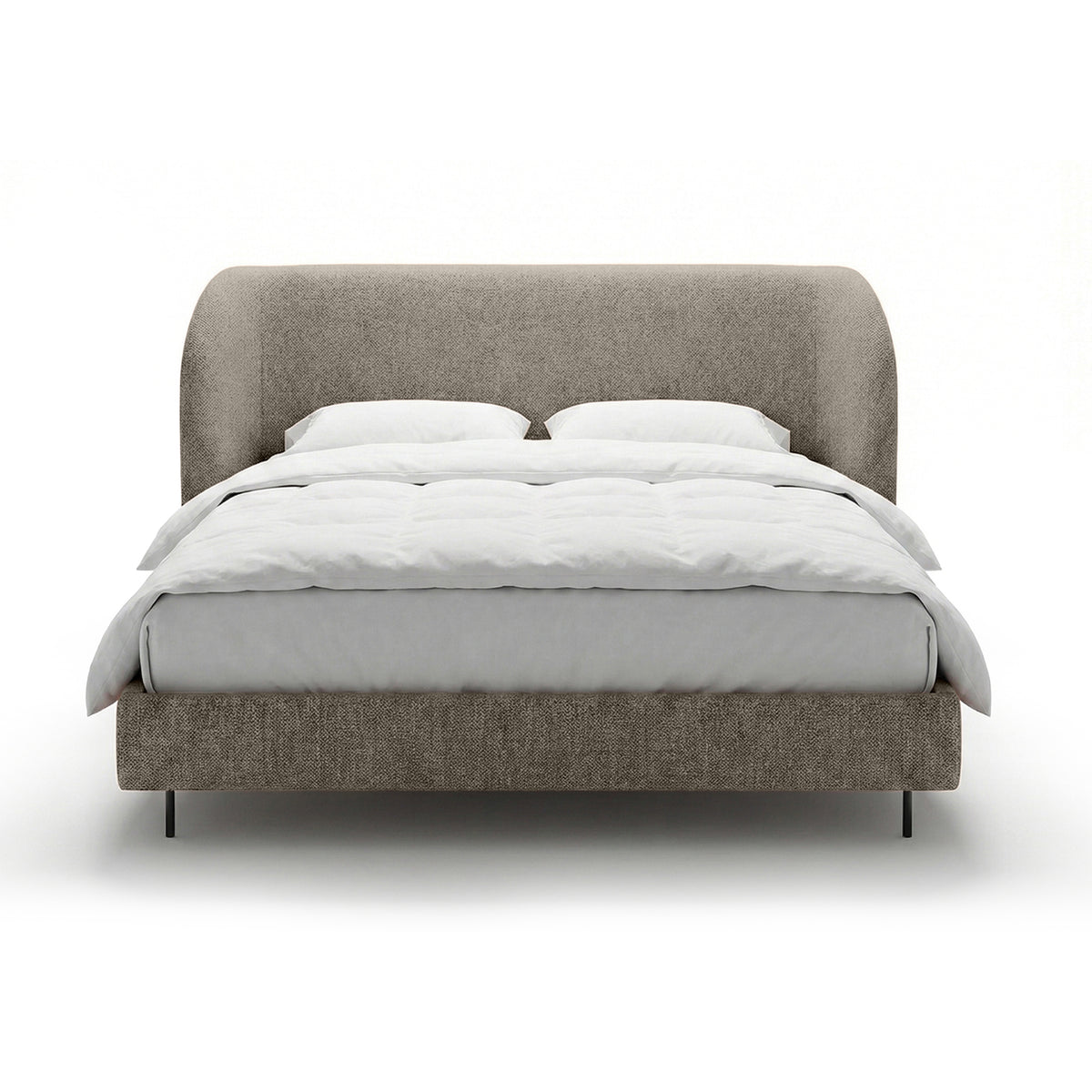 Dorida Upholstered Bed with a Smooth Headboard, Minimalist Style – photo 19