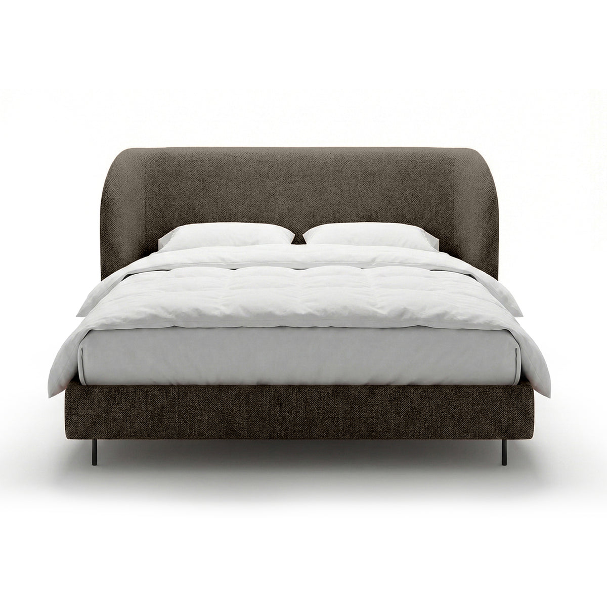 Dorida Upholstered Bed with a Smooth Headboard, Minimalist Style – photo 22
