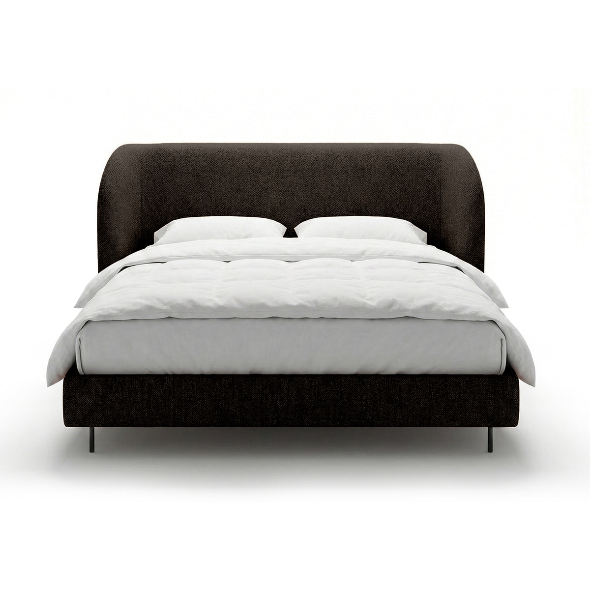 Dorida Upholstered Bed with a Smooth Headboard, Minimalist Style – photo 26