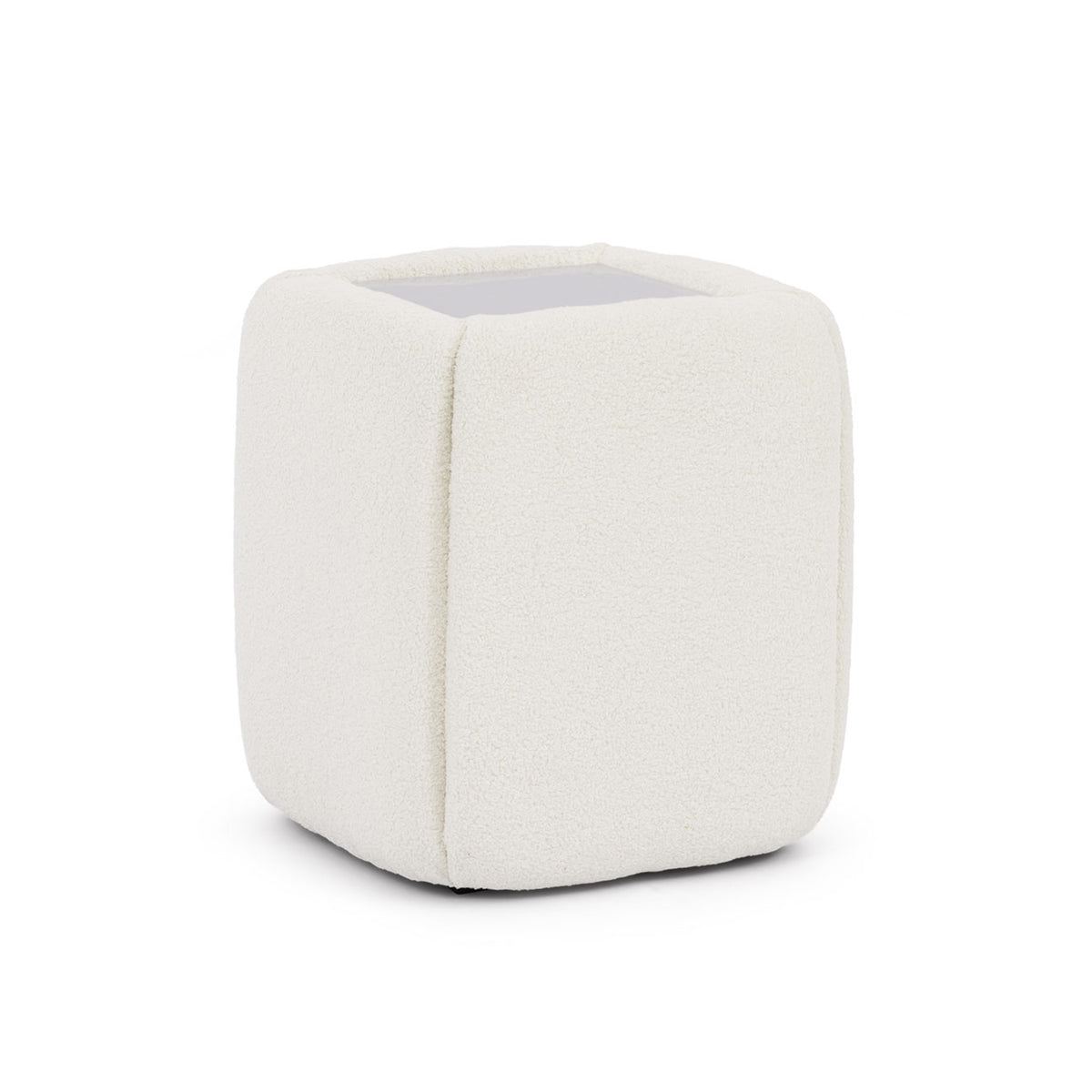 Neria Bedside Table 50x55 Without Drawers, Minimalist Style – Ivory Coast (LAMBI 01)