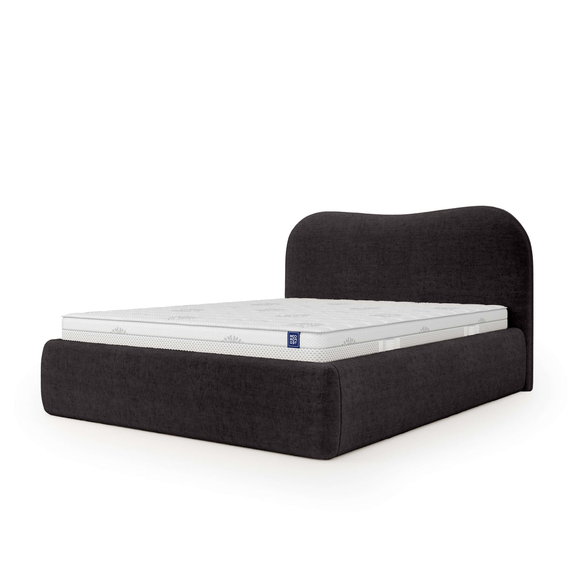 Leo Upholstered Ottoman Bed with Storage, Modern Style – Dark Onyx (VOUGE 17), 200