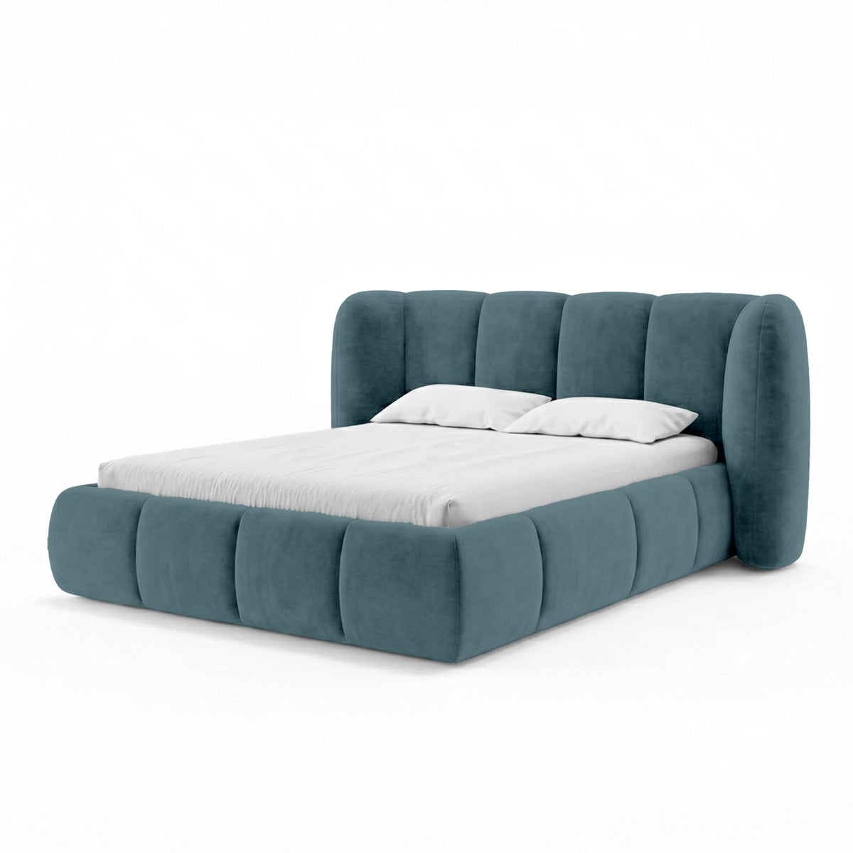 Ventara Upholstered Ottoman Bed with Vertical Tufting and Storage, Soft Modern Style – photo 14