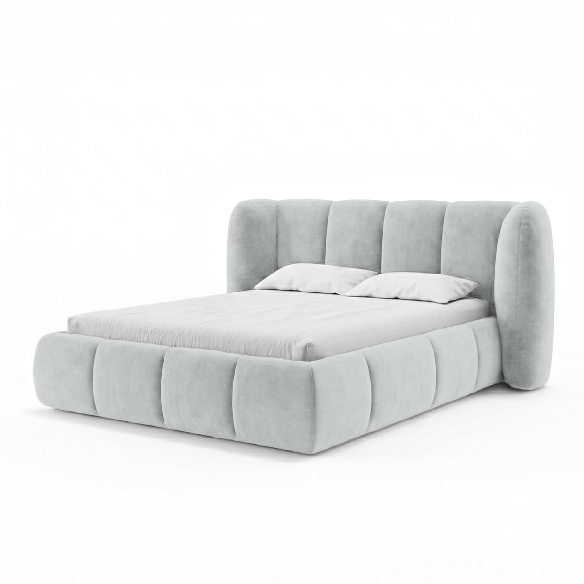 Ventara Upholstered Ottoman Bed with Vertical Tufting and Storage, Soft Modern Style – photo 16